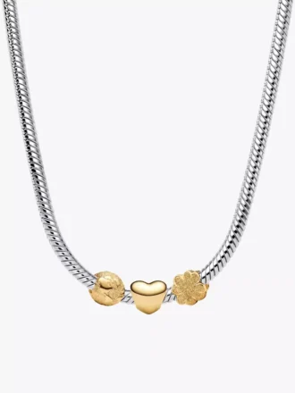 Mini-Charm-Halskette „Golden Journey“, 4er-Set
