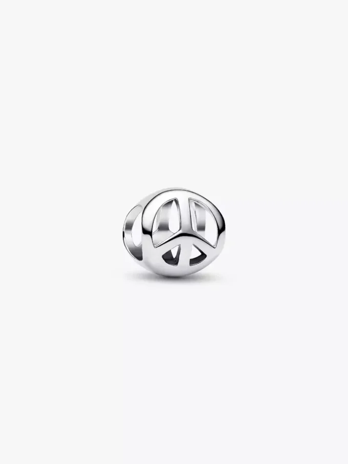 Mini-Charm-Halskette mit Peace-Zeichen, 2er-Set Mini-Charm-Halskette mit Peace-Zeichen, 2er-Set