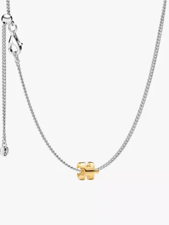 Mini-Charm-Halskette „Puzzle-Teil“ im 2er-Set
