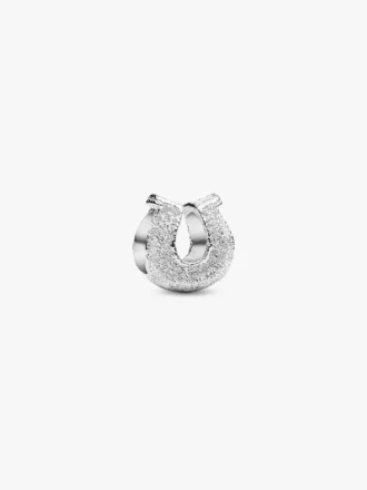Mini-Charm „Hufeisen“ mit Struktur aus Sterlingsilber