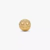 Mini-Charm mit strukturiertem Smiley, 14-karätig vergoldet