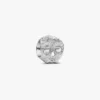 Mini-Charm mit strukturiertem Totenkopf aus Sterlingsilber
