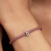 Mini-Charm mit strukturiertem Unendlichkeitssymbol aus Sterlingsilber
