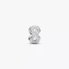 Mini-Charm mit strukturiertem Unendlichkeitssymbol aus Sterlingsilber