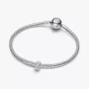 Mini-Charm mit strukturiertem Unendlichkeitssymbol aus Sterlingsilber
