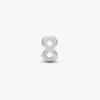 Mini-Charm mit strukturiertem Unendlichkeitssymbol aus Sterlingsilber