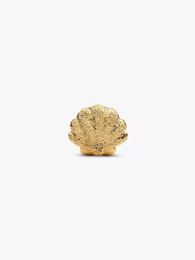 Mini-Charm „Strukturierte Muschel“, 14-karätig vergoldet Mini-Charm „Strukturierte Muschel“, 14-karätig vergoldet