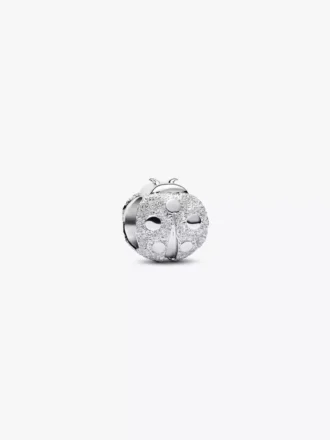Mini-Charm „Strukturierter Marienkäfer“ aus Sterlingsilber