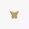 Mini-Charm „Strukturierter Schmetterling“, 14-karätig vergoldet Mini-Charm „Strukturierter Schmetterling“, 14-karätig vergoldet