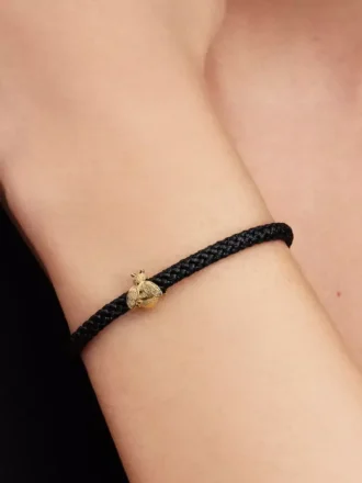 Mini-Charm „Textured Bee“ mit 14-karätiger Vergoldung