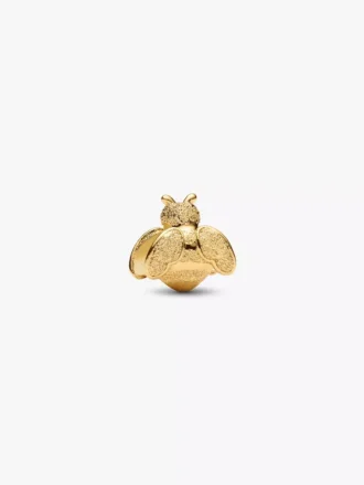 Mini-Charm „Textured Bee“ mit 14-karätiger Vergoldung