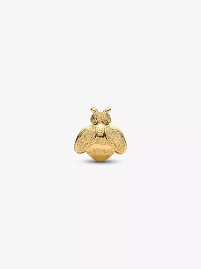 Mini-Charm „Textured Bee“ mit 14-karätiger Vergoldung
