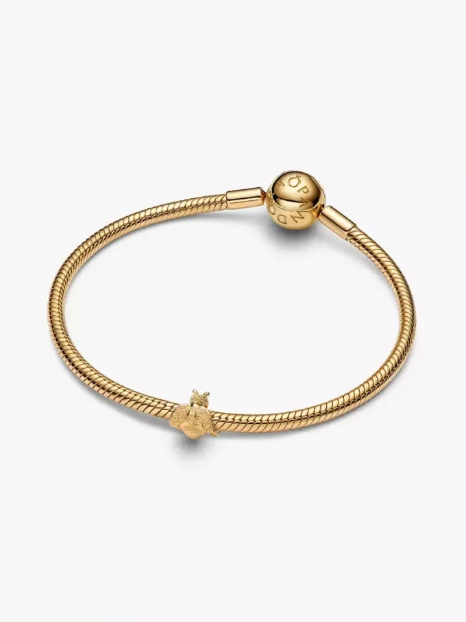 Mini-Charm „Textured Bee“ mit 14-karätiger Vergoldung