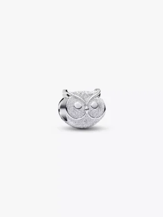 Mini-Charm „Texturierte Eule“ aus Sterlingsilber