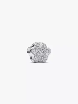 Mini-Charm „Texturierte Pfote“ aus Sterlingsilber