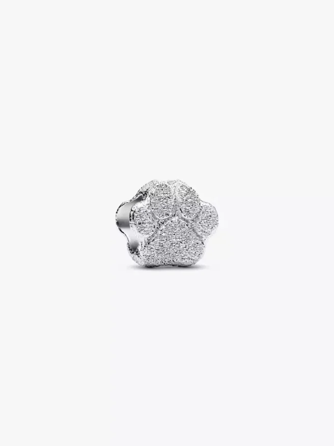 Mini-Charm „Texturierte Pfote“ aus Sterlingsilber Mini-Charm „Texturierte Pfote“ aus Sterlingsilber