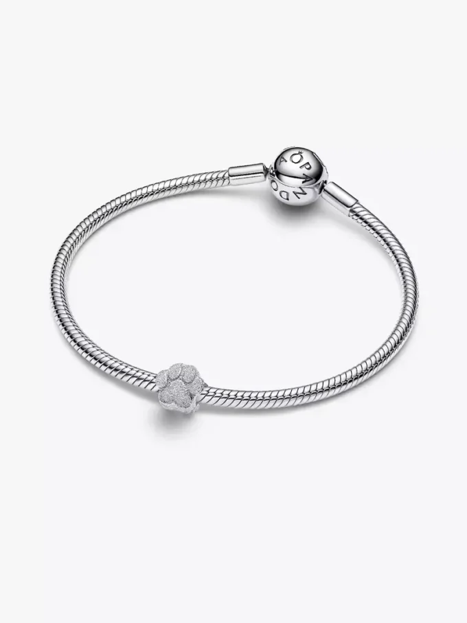 Mini-Charm „Texturierte Pfote“ aus Sterlingsilber Mini-Charm „Texturierte Pfote“ aus Sterlingsilber