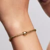 Mini-Charm „Totenkopf“, 14-karätig vergoldet