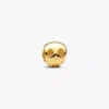 Mini-Charm „Totenkopf“, 14-karätig vergoldet