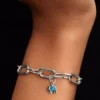 Mini-Dangle Charm „Elefant“ in Türkisfarbe aus Sterlingsilber Mini-Dangle Charm „Elefant“ in Türkisfarbe aus Sterlingsilber