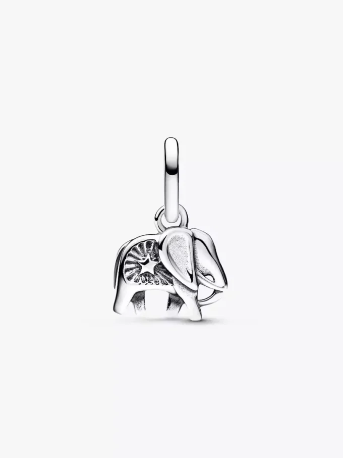 Mini-Dangle Charm „Elefant“ in Türkisfarbe aus Sterlingsilber Mini-Dangle Charm „Elefant“ in Türkisfarbe aus Sterlingsilber