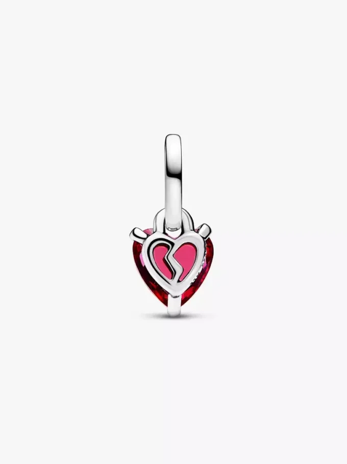 Mini-Dangle Charm „Gebrochenes Herz“ aus Sterlingsilber Mini-Dangle Charm „Gebrochenes Herz“ aus Sterlingsilber