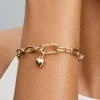 Mini-Dangle Charm in Herzform, 14-karätig vergoldet Mini-Dangle Charm in Herzform, 14-karätig vergoldet