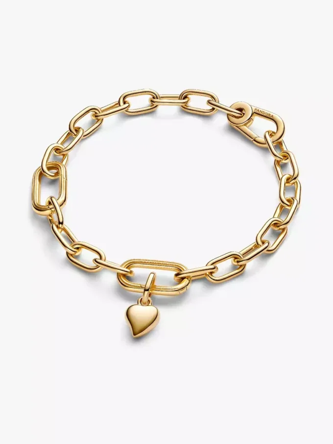 Mini-Dangle Charm in Herzform, 14-karätig vergoldet Mini-Dangle Charm in Herzform, 14-karätig vergoldet