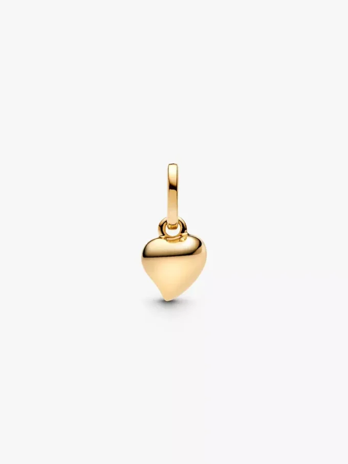 Mini-Dangle Charm in Herzform, 14-karätig vergoldet Mini-Dangle Charm in Herzform, 14-karätig vergoldet