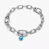 Mini-Dangle Charm in Herzform in Türkisfarbe, Sterlingsilber Mini-Dangle Charm in Herzform in Türkisfarbe, Sterlingsilber