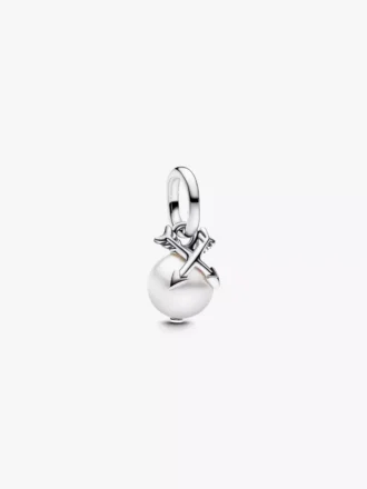 Mini-Dangle Charm „Pearl & Arrows“ aus Sterlingsilber
