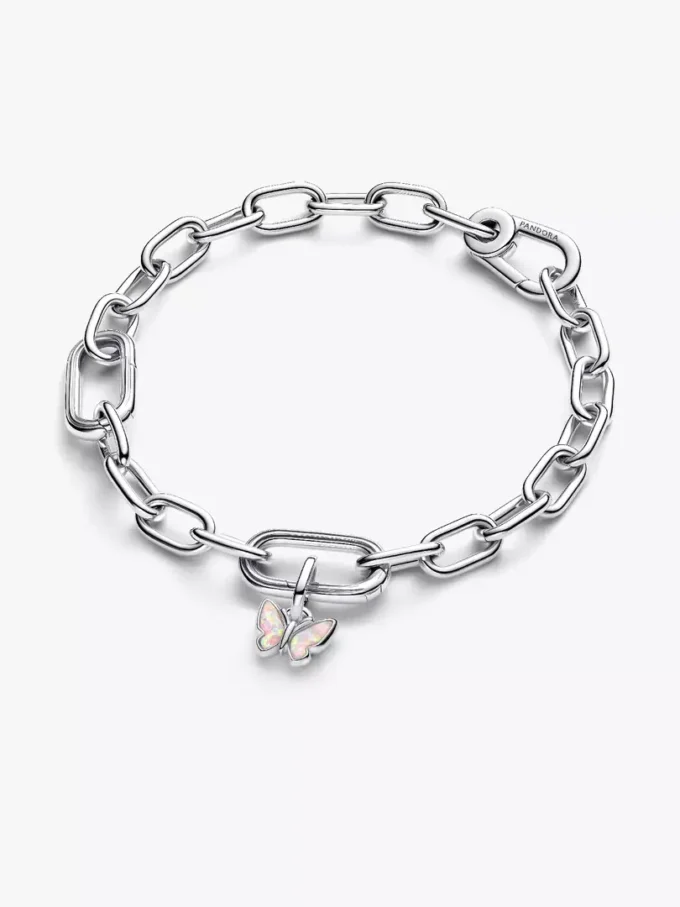 Mini-Dangle Charm „Rosa Schmetterling“ aus Sterlingsilber Mini-Dangle Charm „Rosa Schmetterling“ aus Sterlingsilber