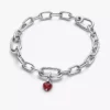 Mini-Dangle Charm „Rotes Chakra-Herz“ aus Sterlingsilber Mini-Dangle Charm „Rotes Chakra-Herz“ aus Sterlingsilber