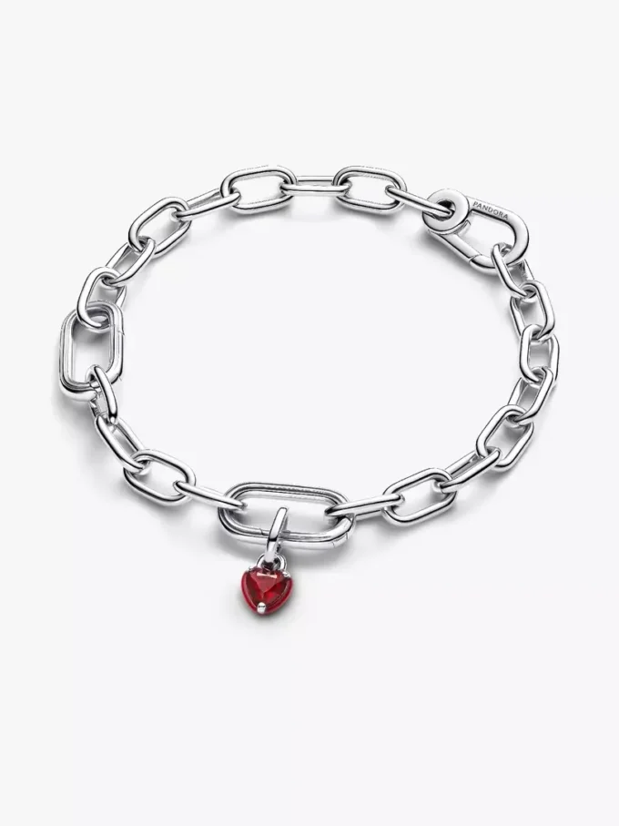 Mini-Dangle Charm „Rotes Chakra-Herz“ aus Sterlingsilber Mini-Dangle Charm „Rotes Chakra-Herz“ aus Sterlingsilber