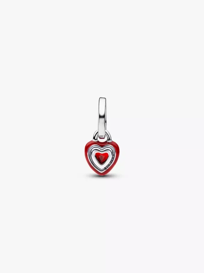Mini-Dangle Charm „Rotes Chakra-Herz“ aus Sterlingsilber Mini-Dangle Charm „Rotes Chakra-Herz“ aus Sterlingsilber