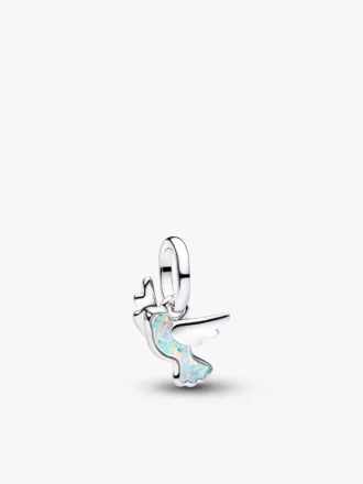 Mini-Dangle Charm „Weiße Taube“ aus Sterlingsilber
