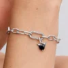 Mini-Dangle Charm „Winged Heart“ aus Sterlingsilber Mini-Dangle Charm „Winged Heart“ aus Sterlingsilber