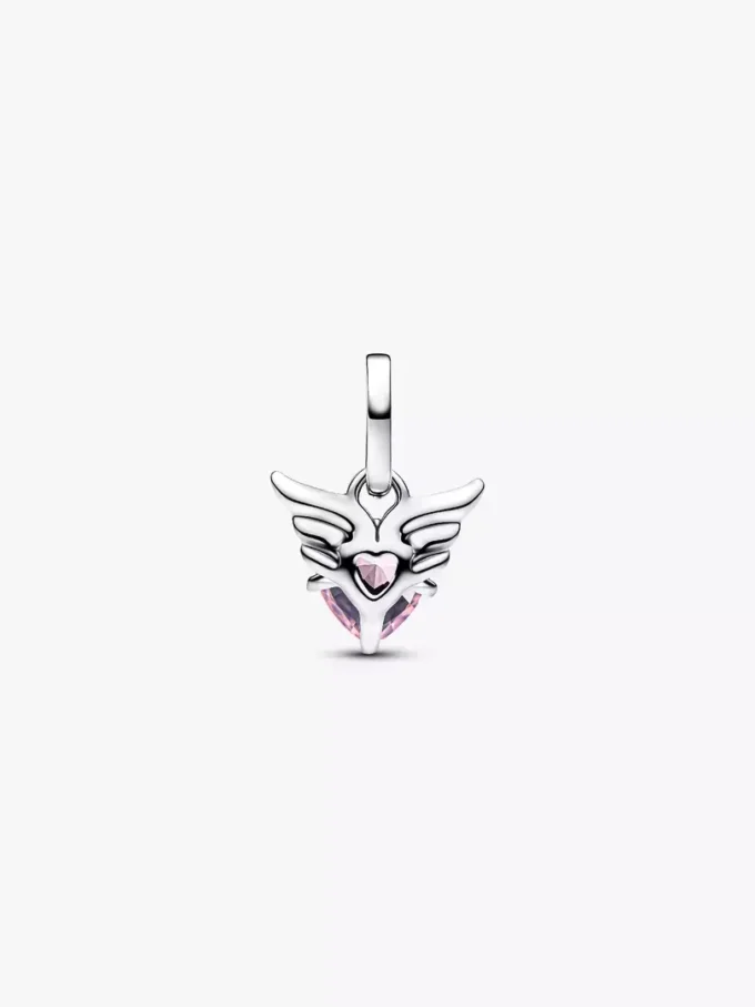 Mini-Dangle Charm „Winged Heart“ aus Sterlingsilber Mini-Dangle Charm „Winged Heart“ aus Sterlingsilber