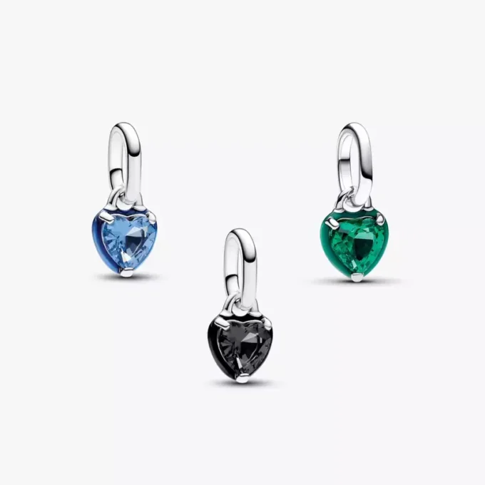 Mini-Herz-Charm-Trio, 3er-Set