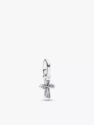 Mini-Kreuz-Charm-Halskette, 2er-Set