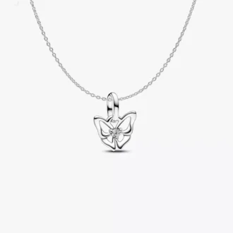 Mini-Schmetterlings-Charm-Halskette, 2er-Set