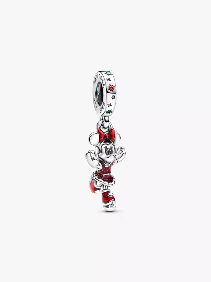 Minnie-Maus-Eislauf-Dangle Charm aus Sterlingsilber Minnie-Maus-Eislauf-Dangle Charm aus Sterlingsilber