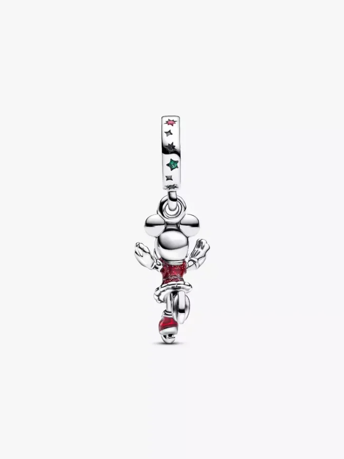 Minnie-Maus-Eislauf-Dangle Charm aus Sterlingsilber Minnie-Maus-Eislauf-Dangle Charm aus Sterlingsilber