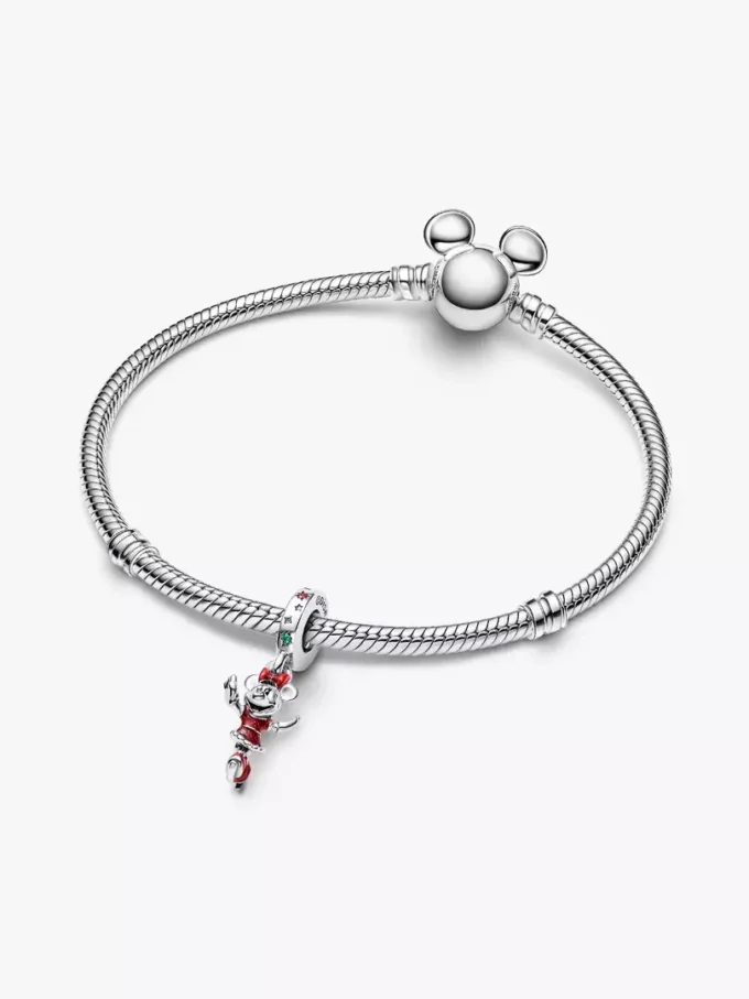 Minnie-Maus-Eislauf-Dangle Charm aus Sterlingsilber Minnie-Maus-Eislauf-Dangle Charm aus Sterlingsilber