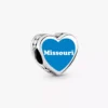 Missouri-Herz-Charm aus Sterlingsilber Missouri-Herz-Charm aus Sterlingsilber