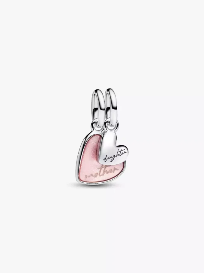 Teilbarer Mutter-&-Tochter-Dangle Charm aus Sterlingsilber