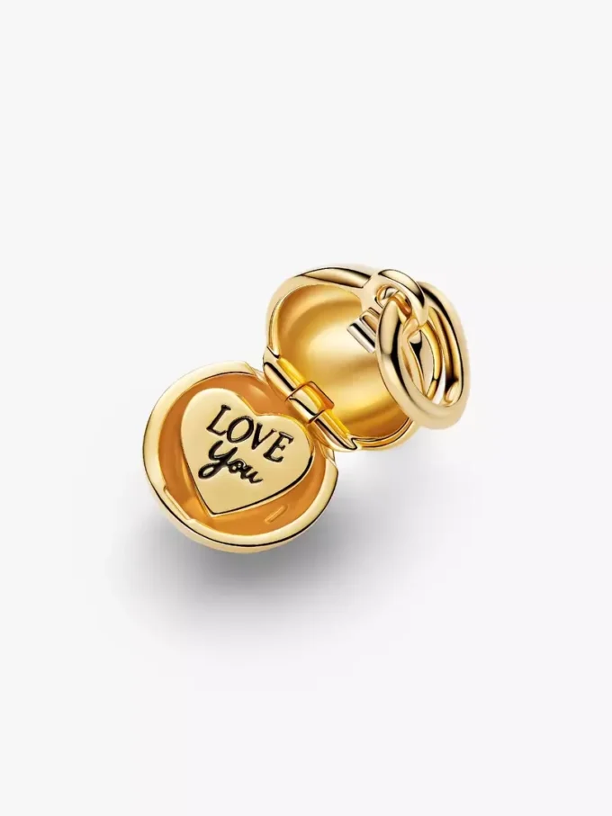Mom-Kugel-Charm mit Verschluss, 14-karätig vergoldet Mom-Kugel-Charm mit Verschluss, 14-karätig vergoldet