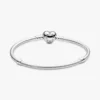 Moments Armband mit funkelndem Herz und Snake Chain aus Sterlingsilber Moments Armband mit funkelndem Herz und Snake Chain aus Sterlingsilber