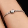Moments Herz- und Snake Chain-Armband aus Sterlingsilber Moments Herz- und Snake Chain-Armband aus Sterlingsilber