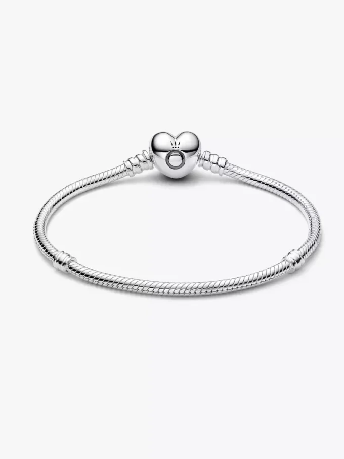 Moments Herz- und Snake Chain-Armband aus Sterlingsilber Moments Herz- und Snake Chain-Armband aus Sterlingsilber